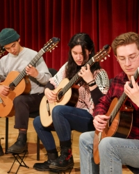 UW guitar students in rehearsal (Photo: Madelyn Harris).