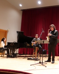 Jazz Innovations series in Brechemin Auditorium (Photo: Joanne DePue).