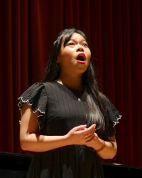 Voice student in recital (Photo: Madelyn Harris).