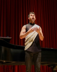 Voice student in recital (Photo: Madelyn Harris).