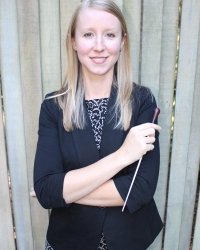 Graduate wind conducting student Sarah Bost.