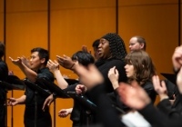 UW Chamber Singers in rehearsal at Meany Hall (Photo: UW Photography).