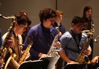 UW Big Band in rehearsal at Meany Hall (Photo: UW Photography). 