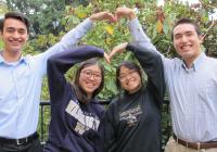 School of Music 2025-26 Student Advisory Council members (left to right) Kaisho Barnhill, Momoka Fukushima, Cyan Duong, and Kyle Grant (Not pictured, Grace Hwang) (Photo: Joanne DePue). 