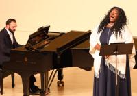 DMA student Cee Adamson performs at Slippery Rock University. 