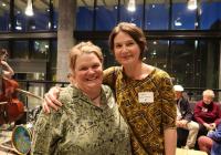 School of Music choral conducting alumni Jen Rodgers and Leann Conley Holcom (Photo: Joanne DePue). 