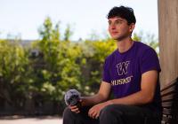 UW student Leo Freedman (Photo: Juan Rodriguez). 