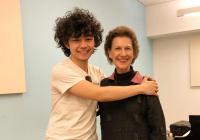 Robin McCabe with UW Music alum Zeze Xue
