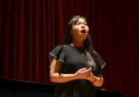 Voice student in recital (Photo: Madelyn Harris).