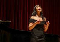 UW voice student in recital (Photo: Madelyn Harris).