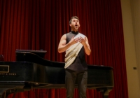 Voice student in recital (Photo: Madelyn Harris).