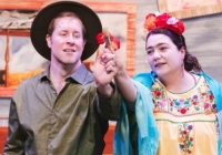 UW Voice alums Virginia Elizondo and Darrell Jordan in Seattle Opera's April 2023 production of "Frida Kahlo and the Bravest Girl in the World." 