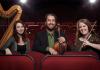 The Evergreen Trio, includes Natalie Ham, flute; Vijay Chalasani, viola, and Lauren Wessels, harp