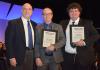 Music Ed alumnus Kevin Clayton (center) was recently named Washington State Teacher of the Year by the Washington Music Educators Association (Photo: Pasco School District).