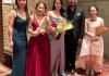Student pianists Alice Liu, Kiwa Mizutani, Hanyan Zheng, Nicholas Tagab, and Yiyi Chen performed with Philharmonia Northwest May 31 at Meany Hall (Photo: Craig Sheppard).  
