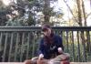Percussion Studies student Sophia Schmidt performs a flower pot improvisation.