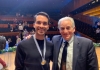 Professor Craig Sheppard with the winner of the Arthur Rubinstein piano competition in Israel. 