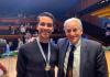 Professor Craig Sheppard with the winner of the Arthur Rubinstein piano competition in Israel. 