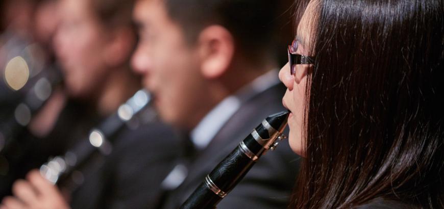 Members of the UW Wind Ensemble perform on Oct. 29 (Photo: Steve Korn).
