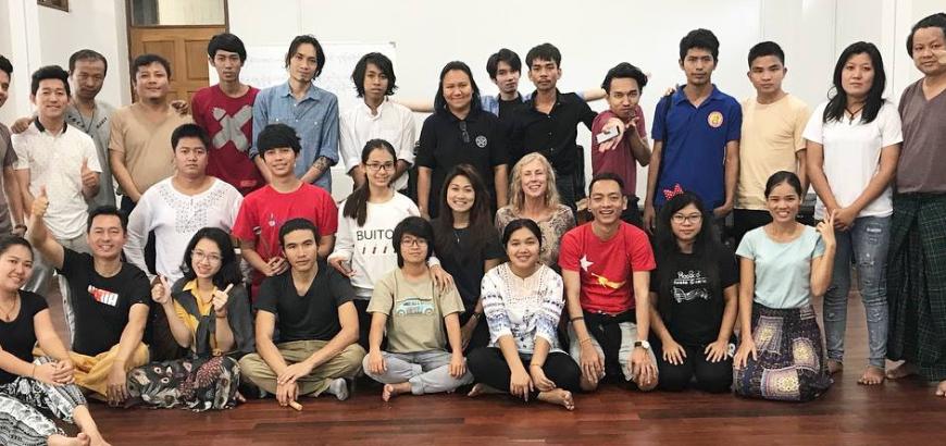 Teaching artists in Myanmar