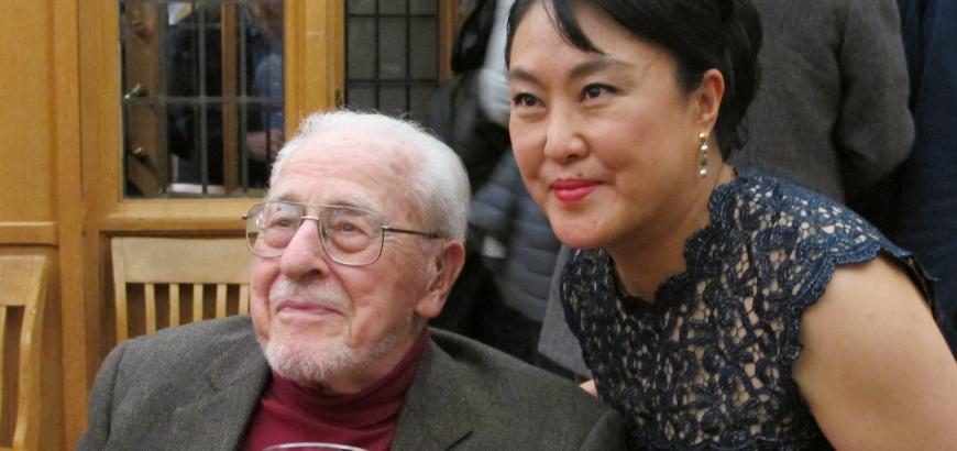 Professor with student.