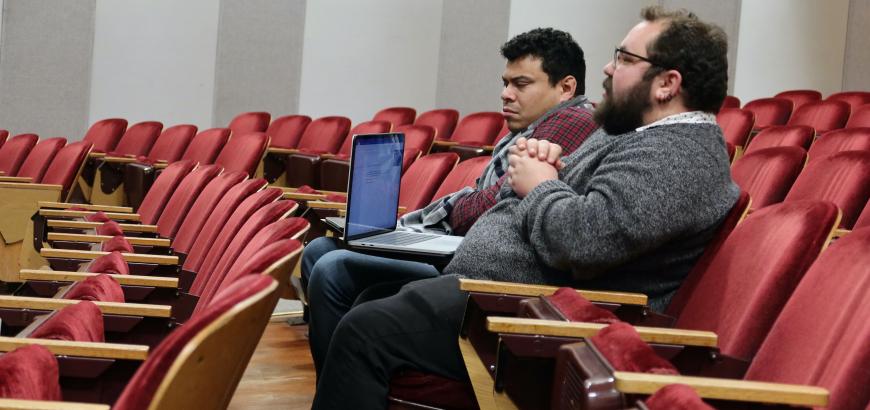 Students and faculty, Fall Quarter colloquium at the School of Music (Photo: Joanne DePue).