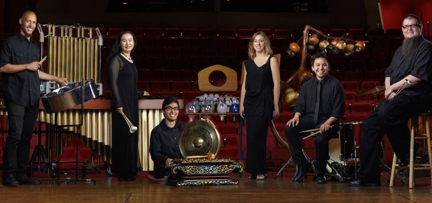 Percussion students at the University of Washington.