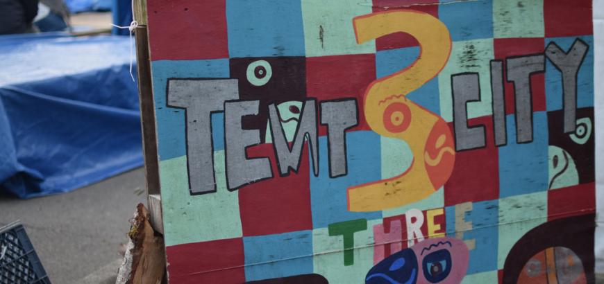 Tent City 3 Sign