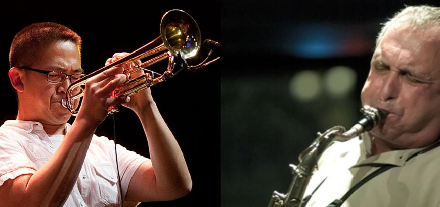Cuong Vu and George Garzone (Photo: Courtesy Earshot Jazz).