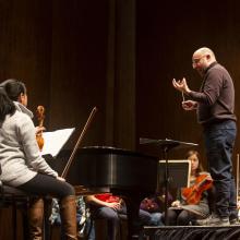 Director of Orchestral Activities David Alexander Rahbee received recent recognition as an American Prize finalist for his work with the UW Symphony (Photo: courtesy Crosscut). David Alexander Rahbee, director of orchestral activities