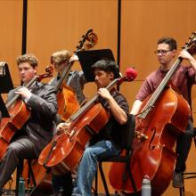 UW Symphony in rehearsal at Meany Hall (Photo: Cyan Duong).