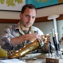 Carlo Cennamo, sax repair