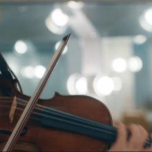 Student musician in UW Symphony